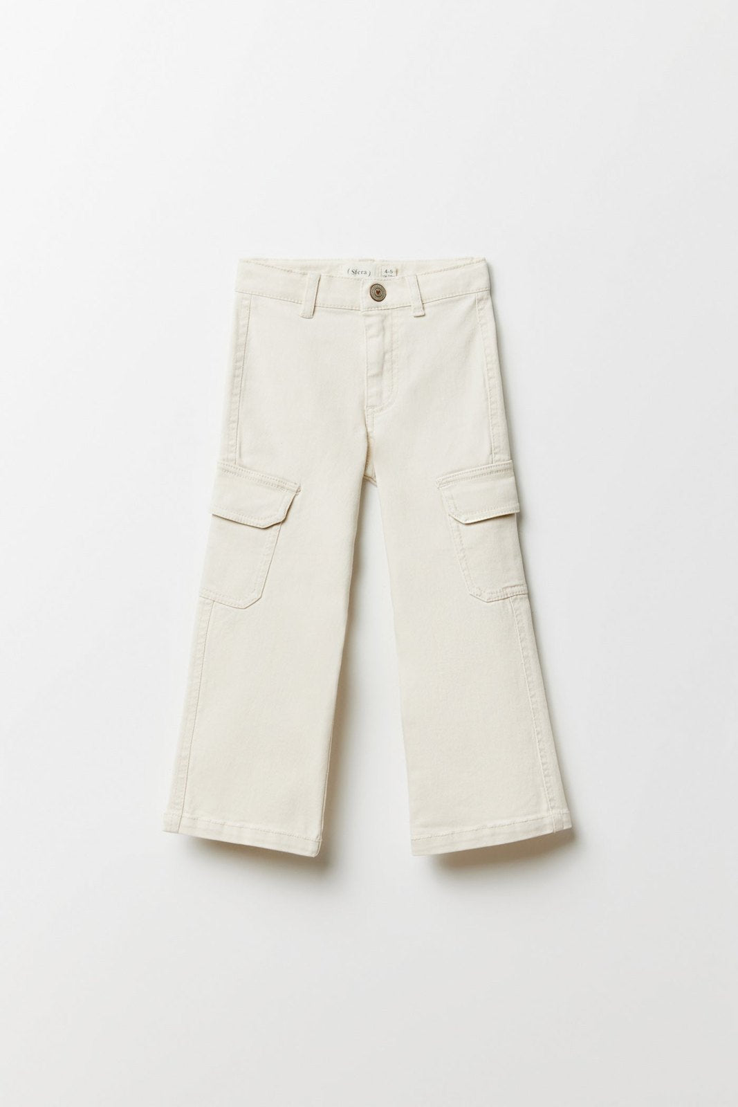 Sfera Denim cargo trousers - Cream 2 Shaws Department Stores