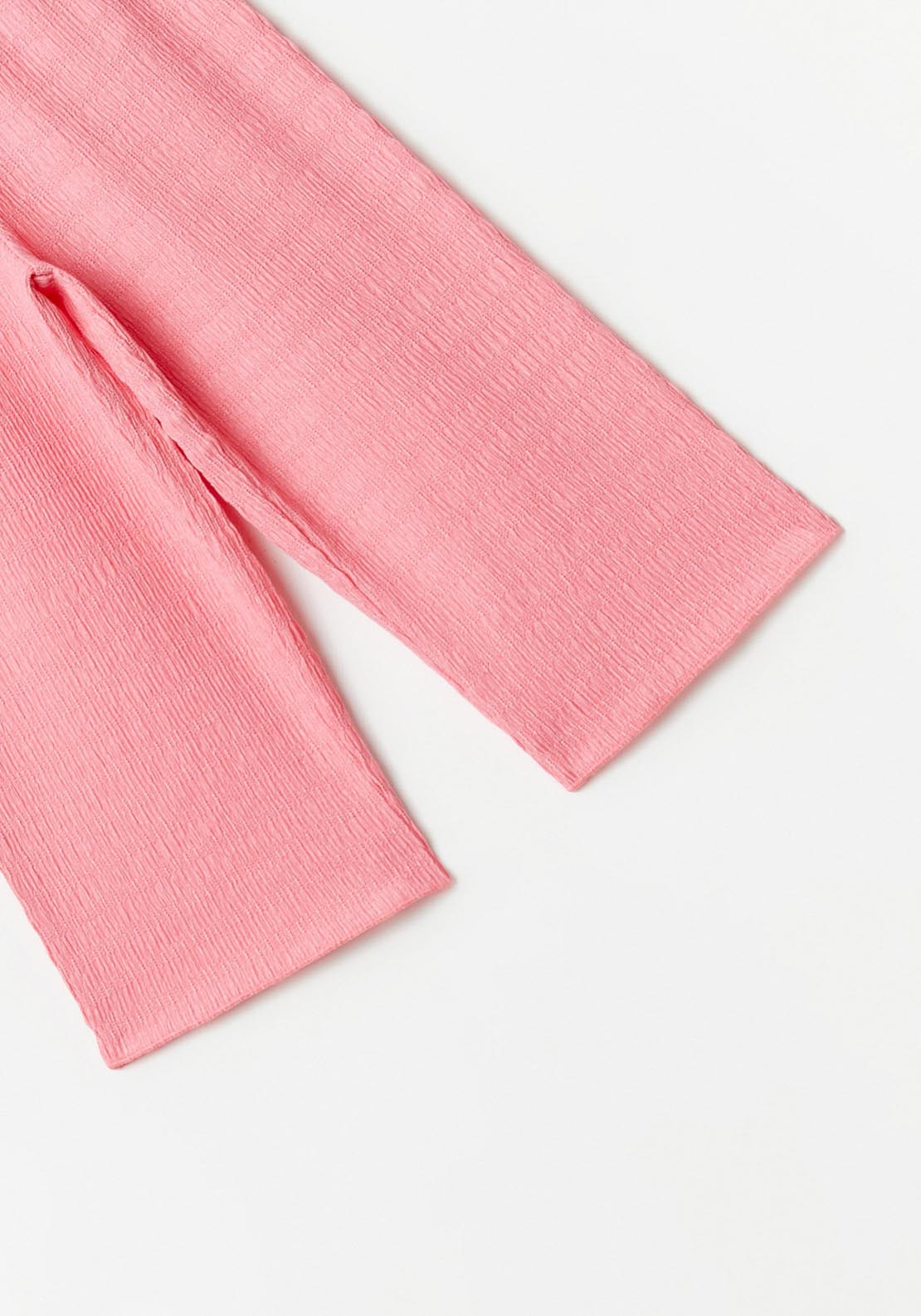 Sfera Wrinkle-Effect Trousers - Fuchsia 2 Shaws Department Stores