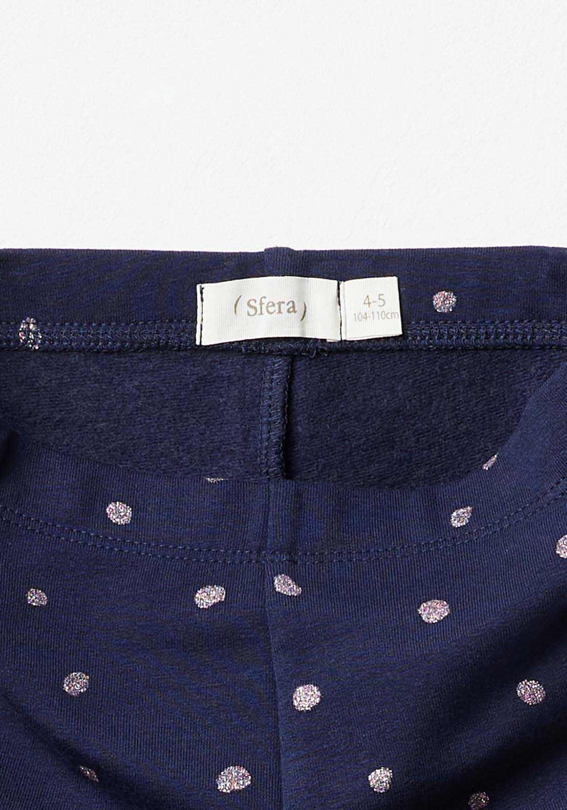 Sfera Glitter Dot Leggings - Navy Glitter 2 Shaws Department Stores
