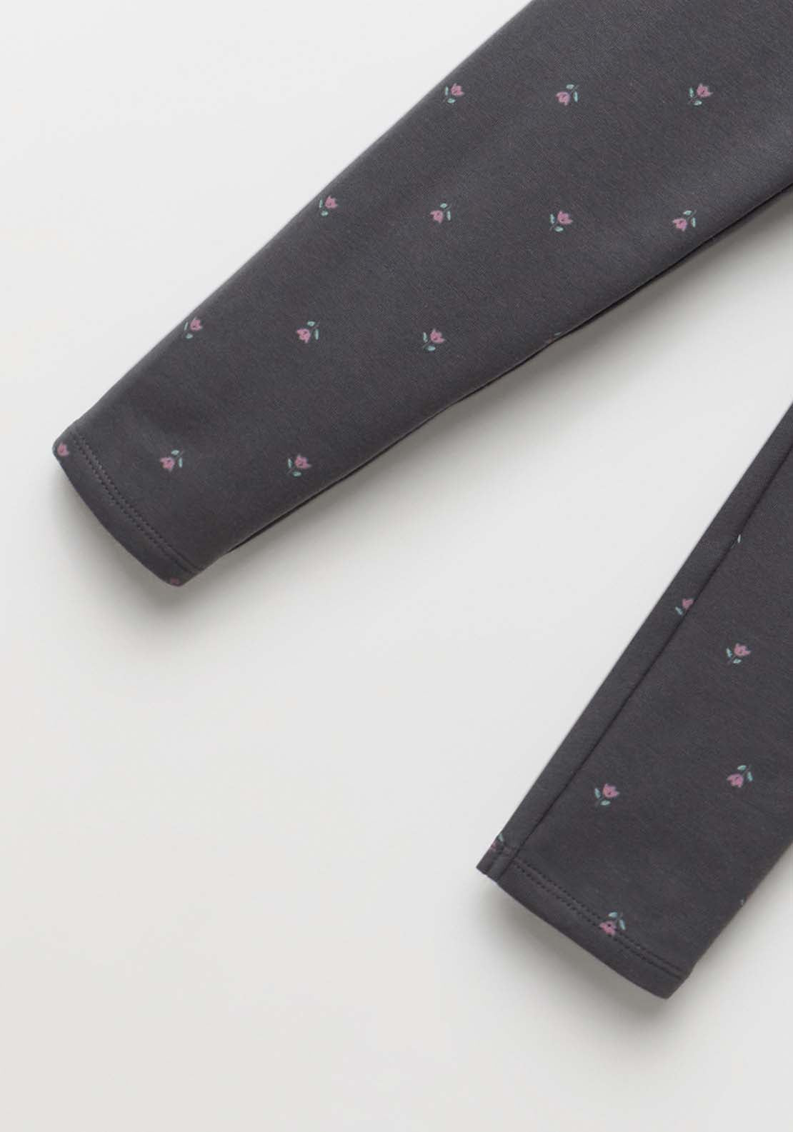 Multicolour Plush Leggings - Black