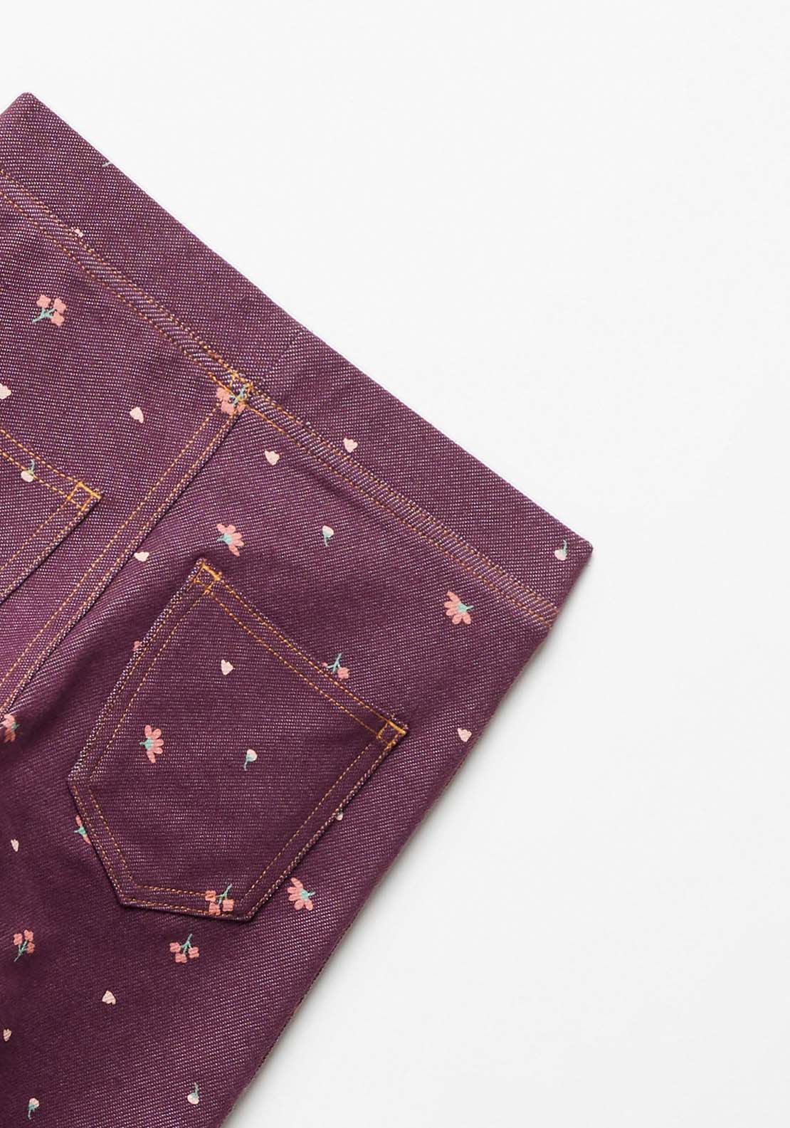 Sfera Girl Flower Denim Leggings - Purple 2 Shaws Department Stores