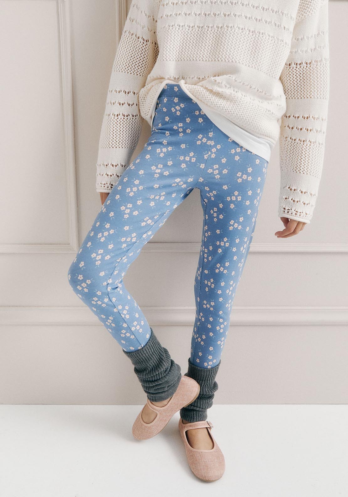 Sfera Printed Leggings - Blue 4 Shaws Department Stores