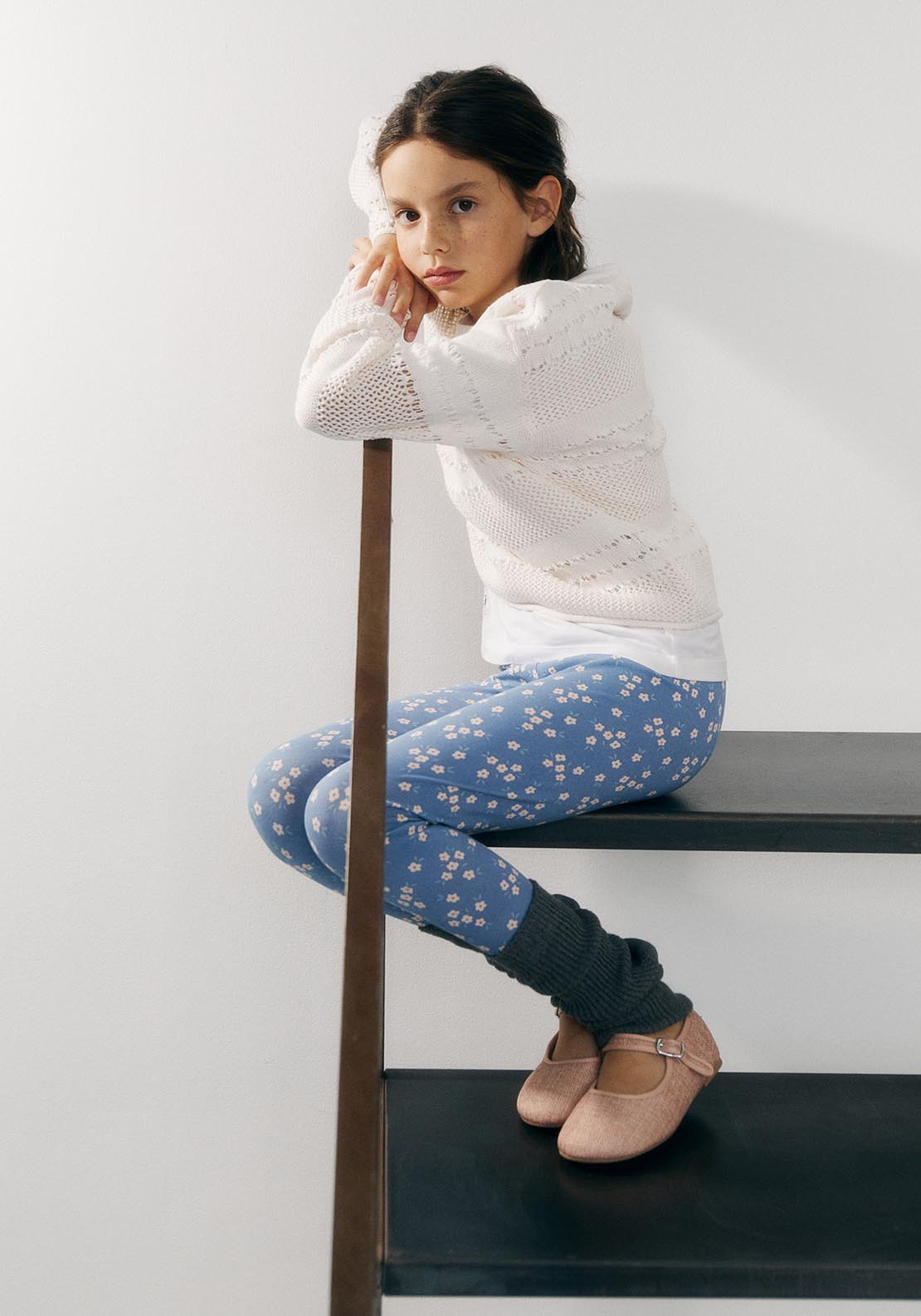 Sfera Printed Leggings - Blue 7 Shaws Department Stores