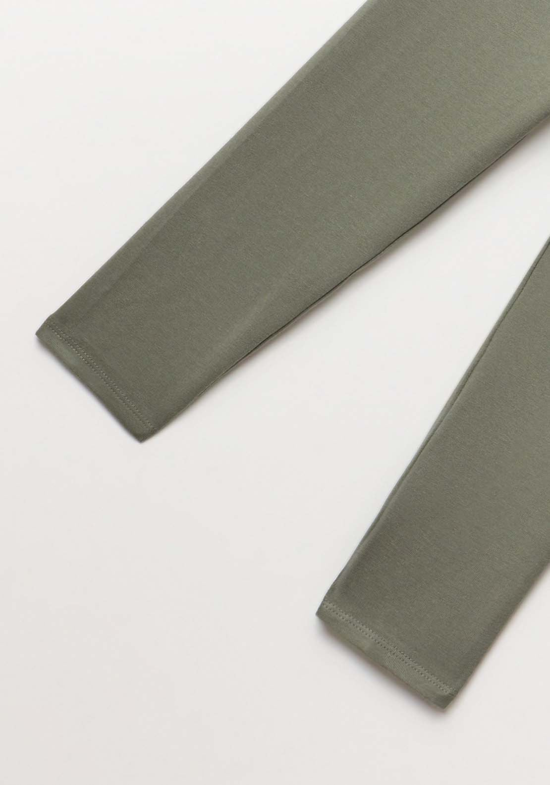 Plain Basic Leggings - Green
