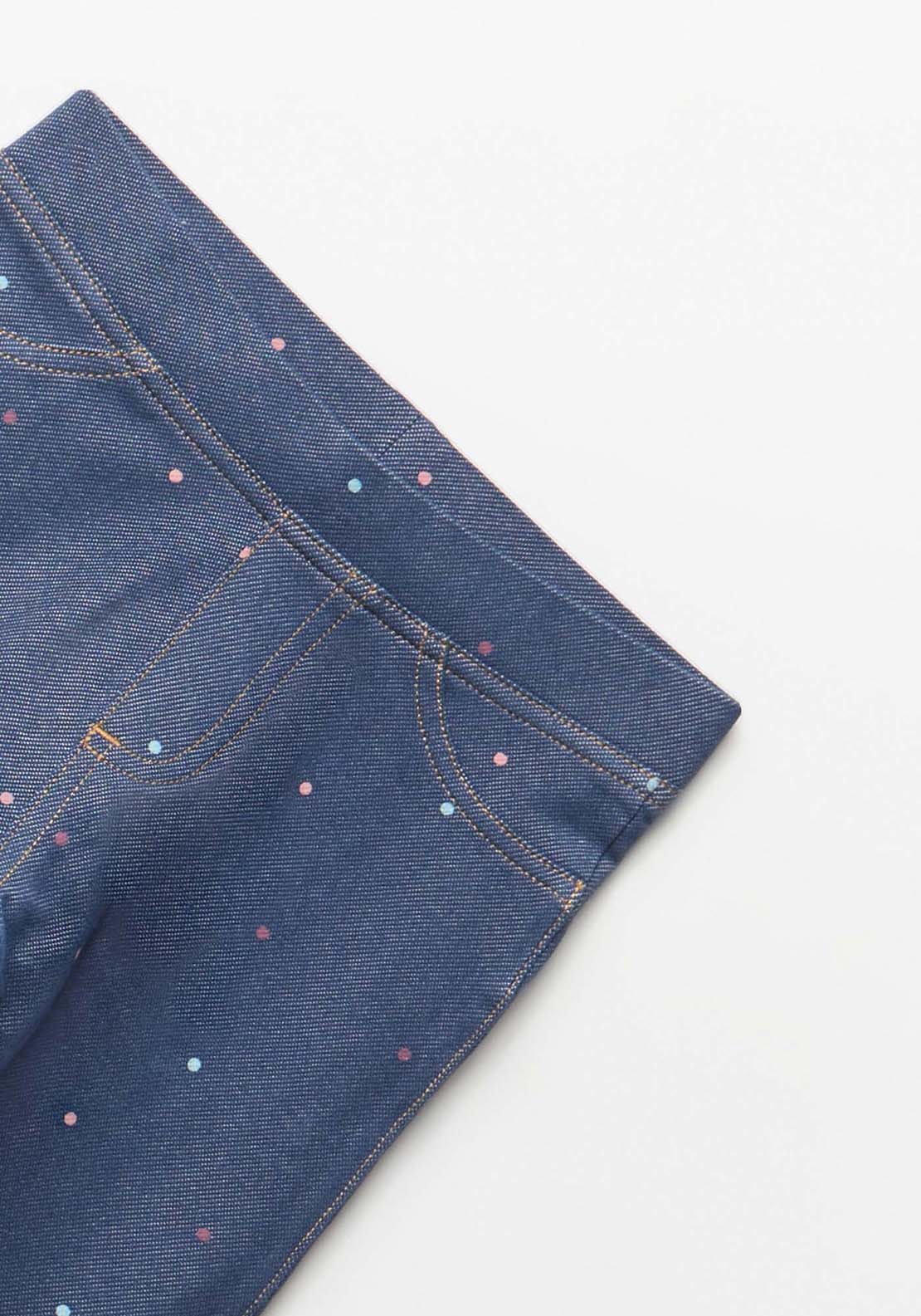 Denim Knit Leggings - Denim Light Wash