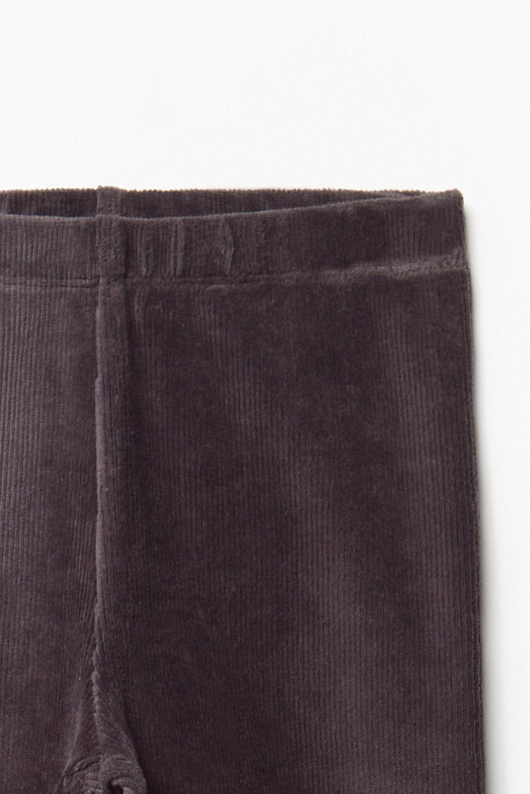 Ribbed Velour Leggings - Black