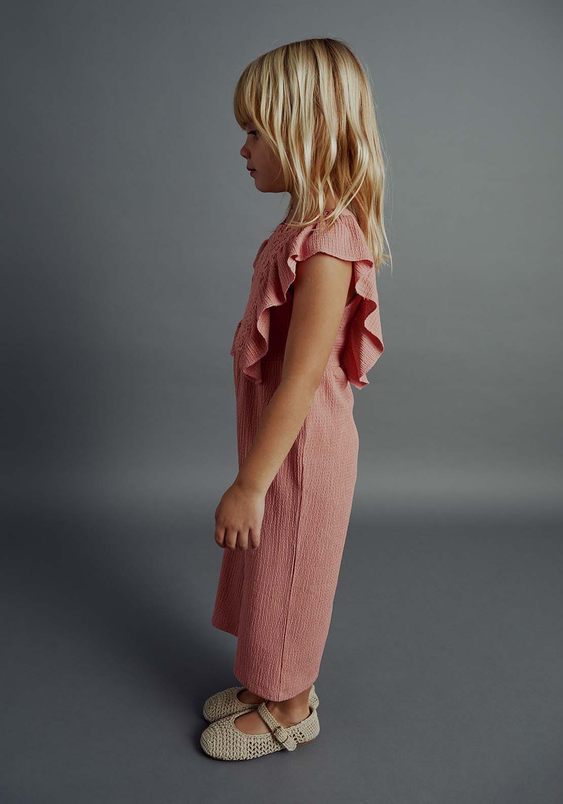 Sfera Long structured jumpsuit - Salmon 3 Shaws Department Stores