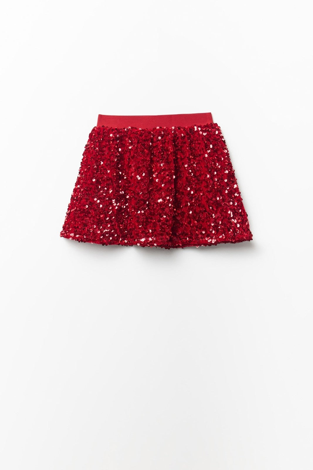 Sfera Velvet Skirt With Sequins - Red 1 Shaws Department Stores