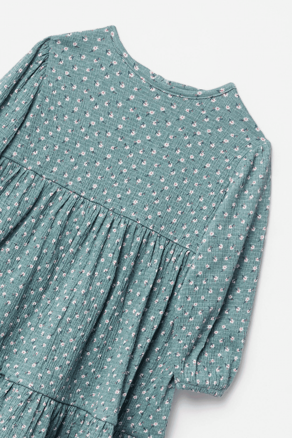 Sfera Floral Tiered Dress - Green 2 Shaws Department Stores
