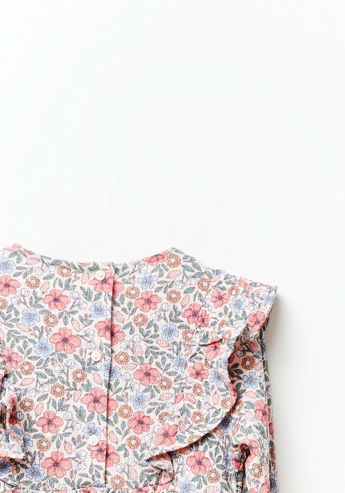 Sfera Long Sleeve Floral Smock Dress - Pink 4 Shaws Department Stores
