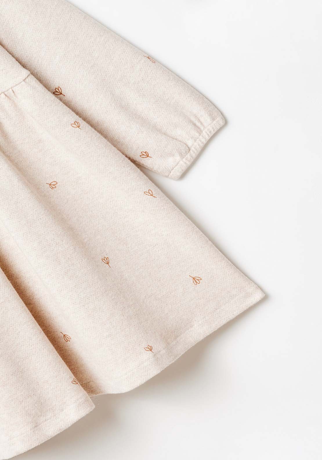 Sfera Long Sleeve Smock Dress - Beige 3 Shaws Department Stores