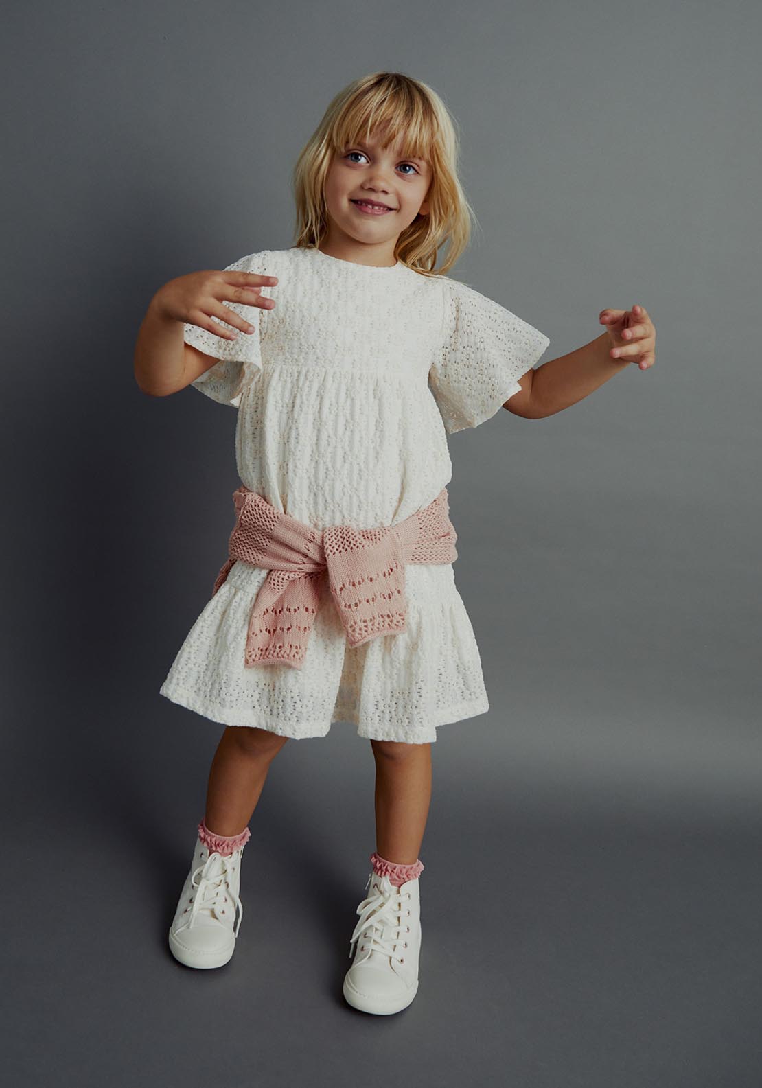 Sfera Structured dress - Cream 1 Shaws Department Stores