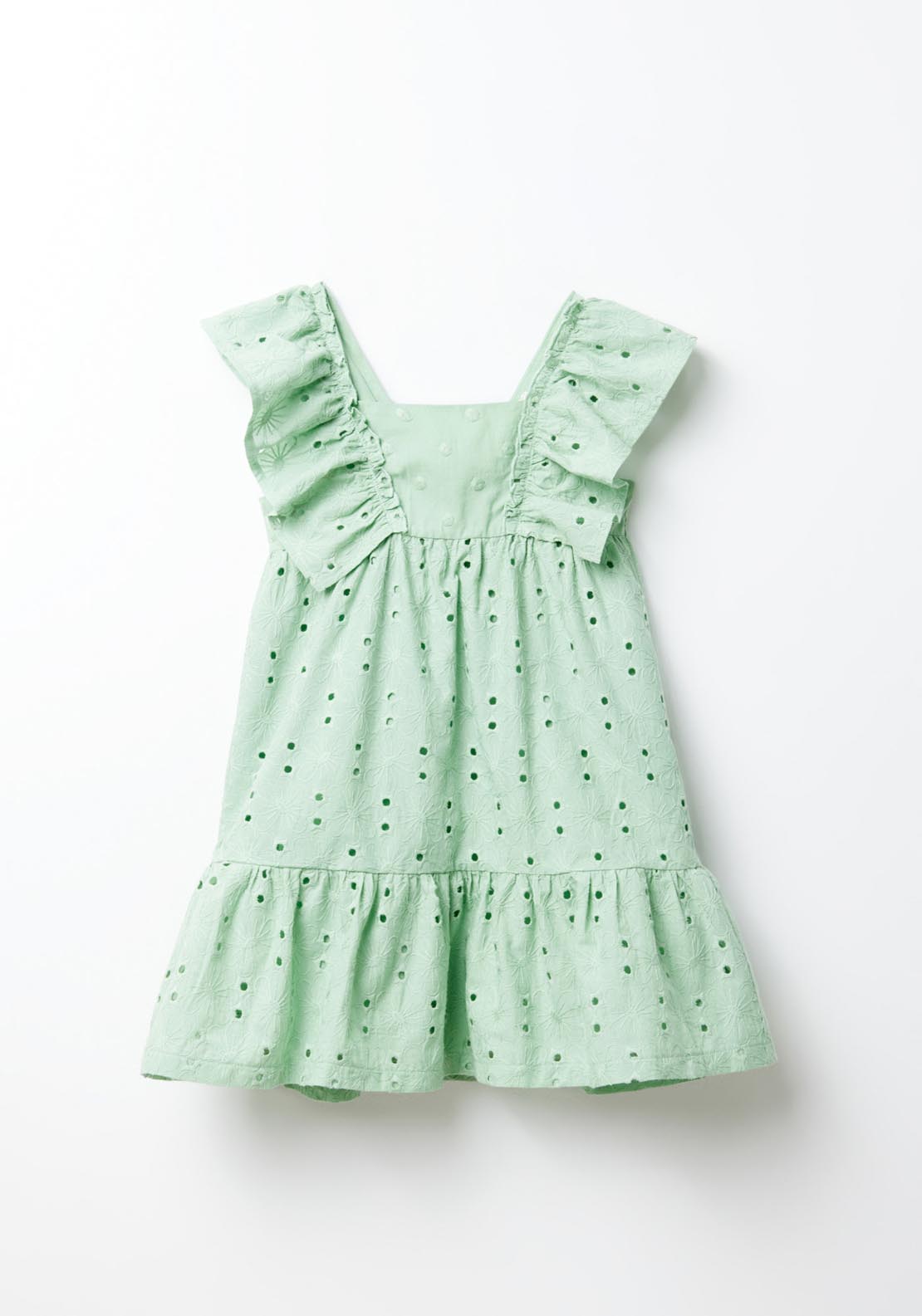 Sfera Embroidered Voile Dress - Green 1 Shaws Department Stores