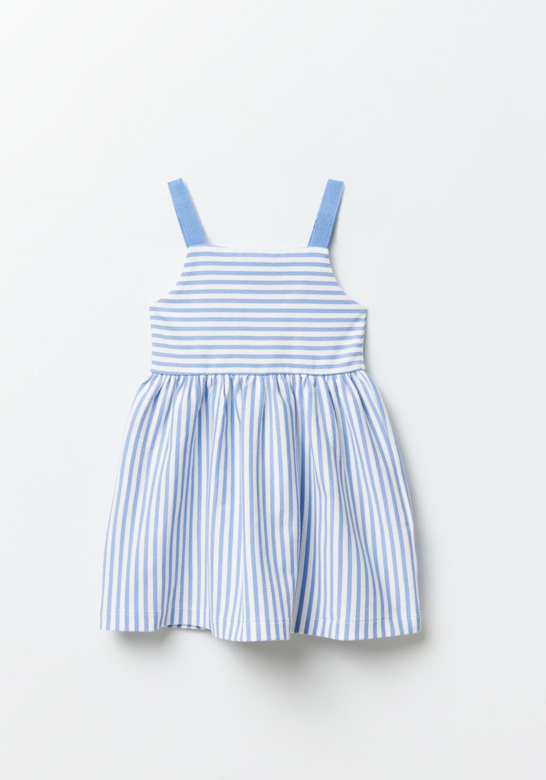 Sfera Striped piqué dress - Blue 4 Shaws Department Stores