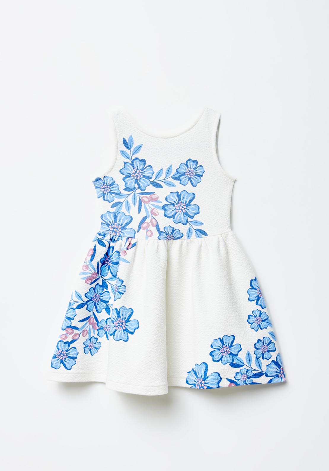 Sfera Floral piqué dress - White 3 Shaws Department Stores