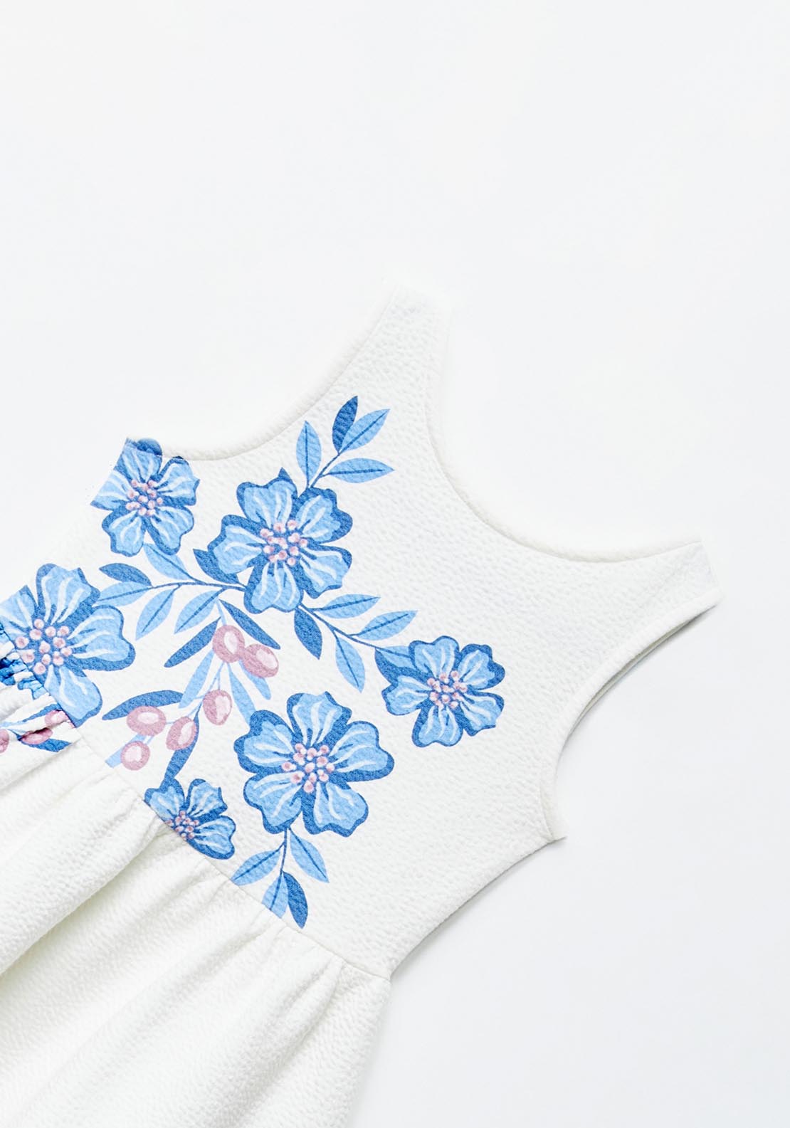 Sfera Floral piqué dress - White 1 Shaws Department Stores