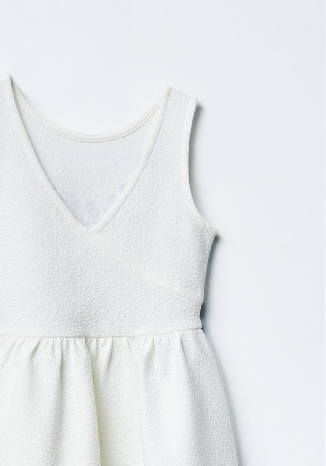 Sfera Floral piqué dress - White 2 Shaws Department Stores