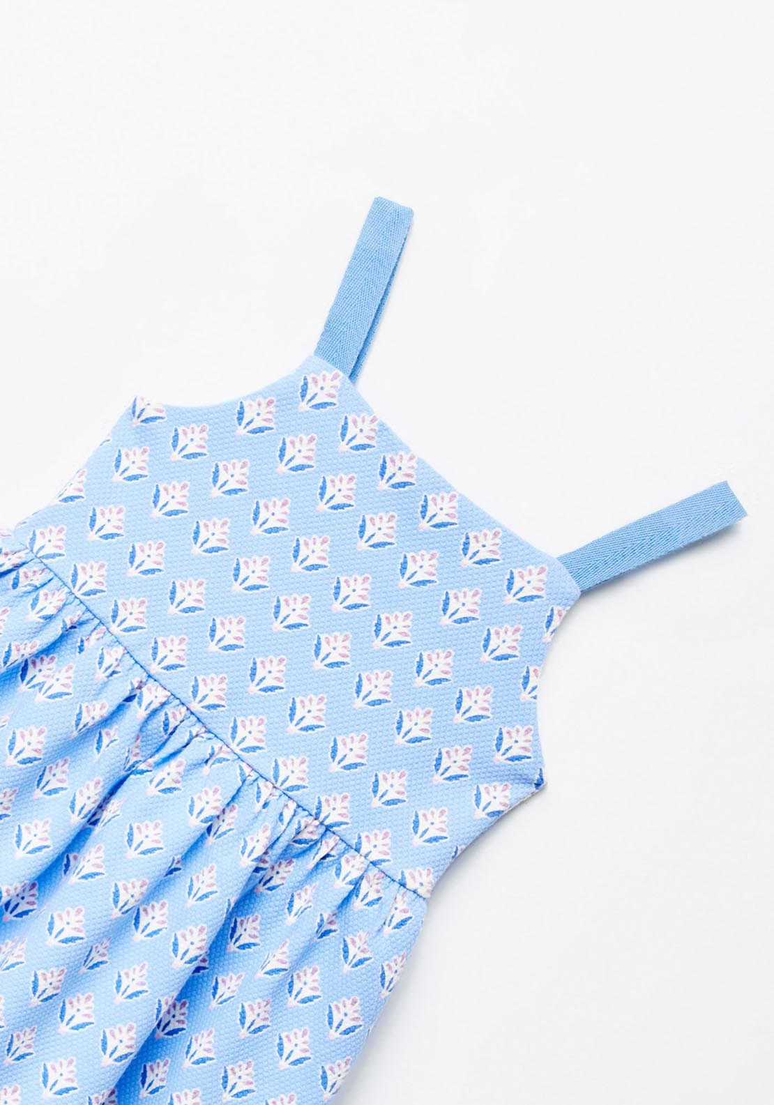 Sfera Floral piqué dress - Blue 1 Shaws Department Stores