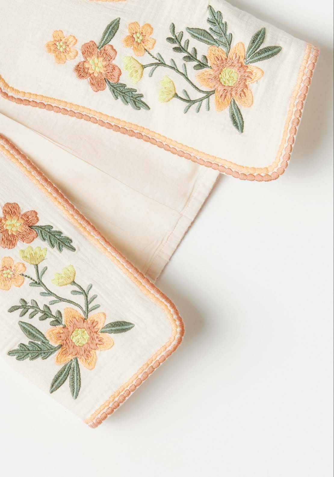 Sfera Embroidered bambula waistcoat - Ivory 6 Shaws Department Stores