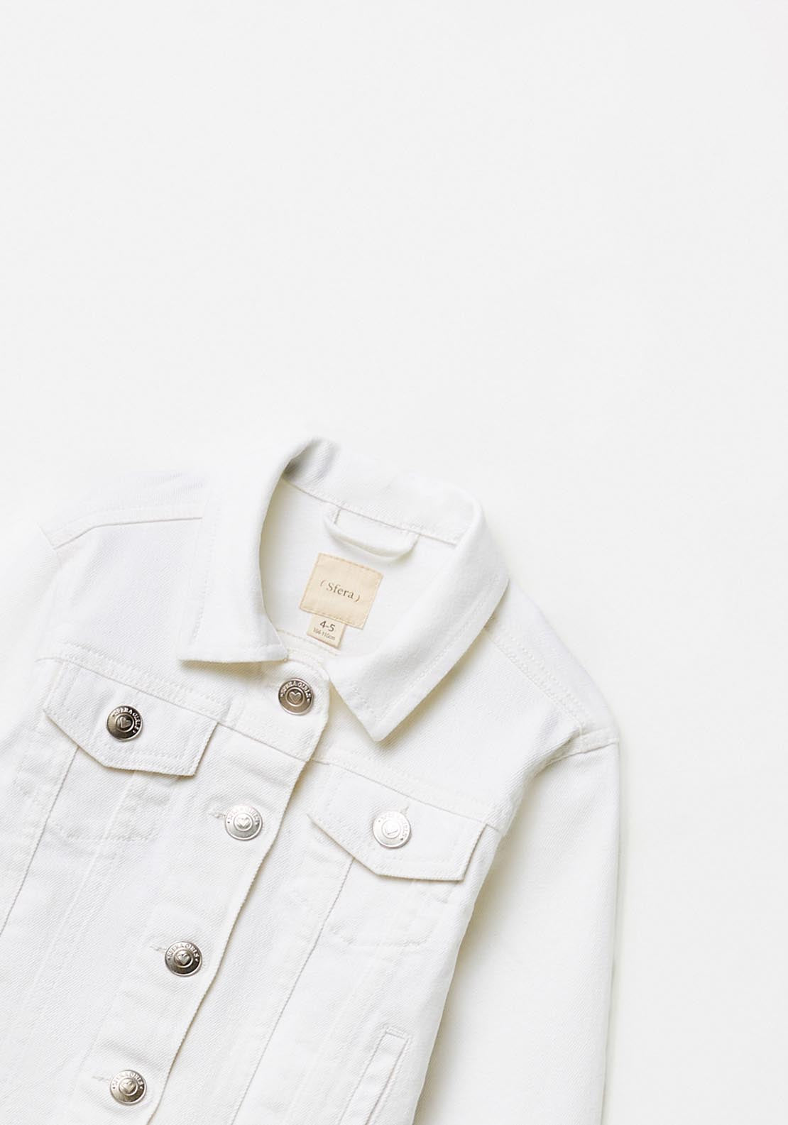 Sfera Jeans Jacket - Cream 3 Shaws Department Stores