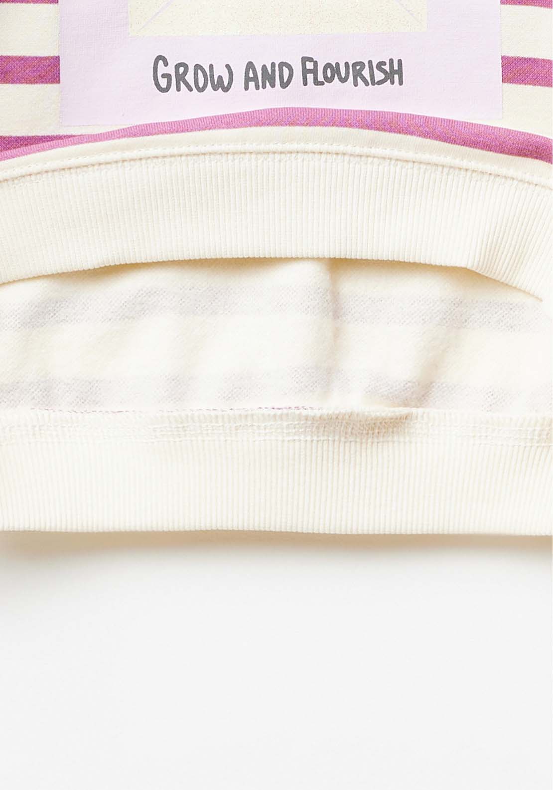Sfera Long Sleeve Cat Striped Sweatshirt - Purple 3 Shaws Department Stores