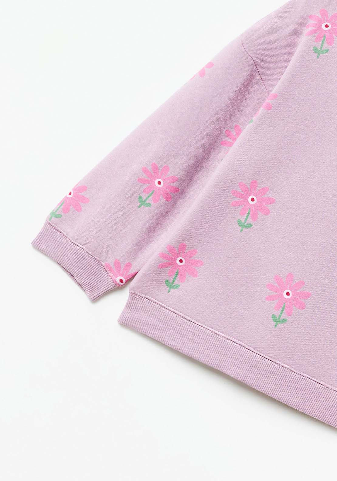 Sfera Long Sleeve Floral Sweatshirt - Purple Light 3 Shaws Department Stores