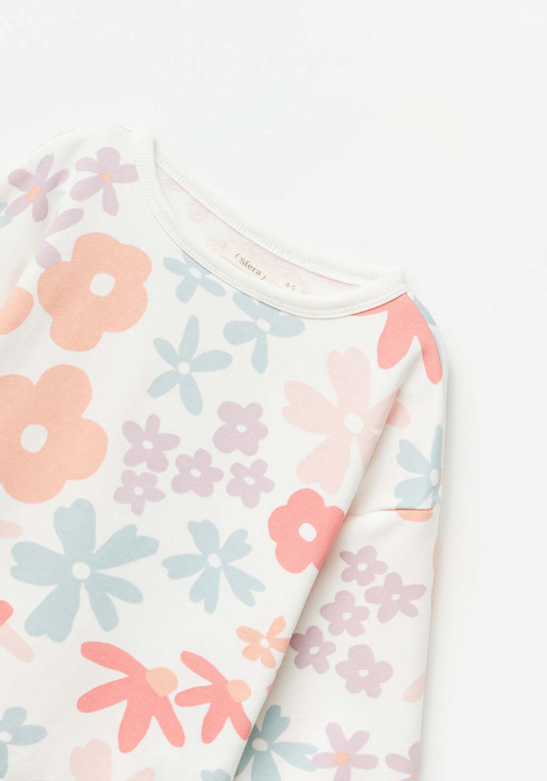 Sfera Printed sweatshirt - White Off 2 Shaws Department Stores