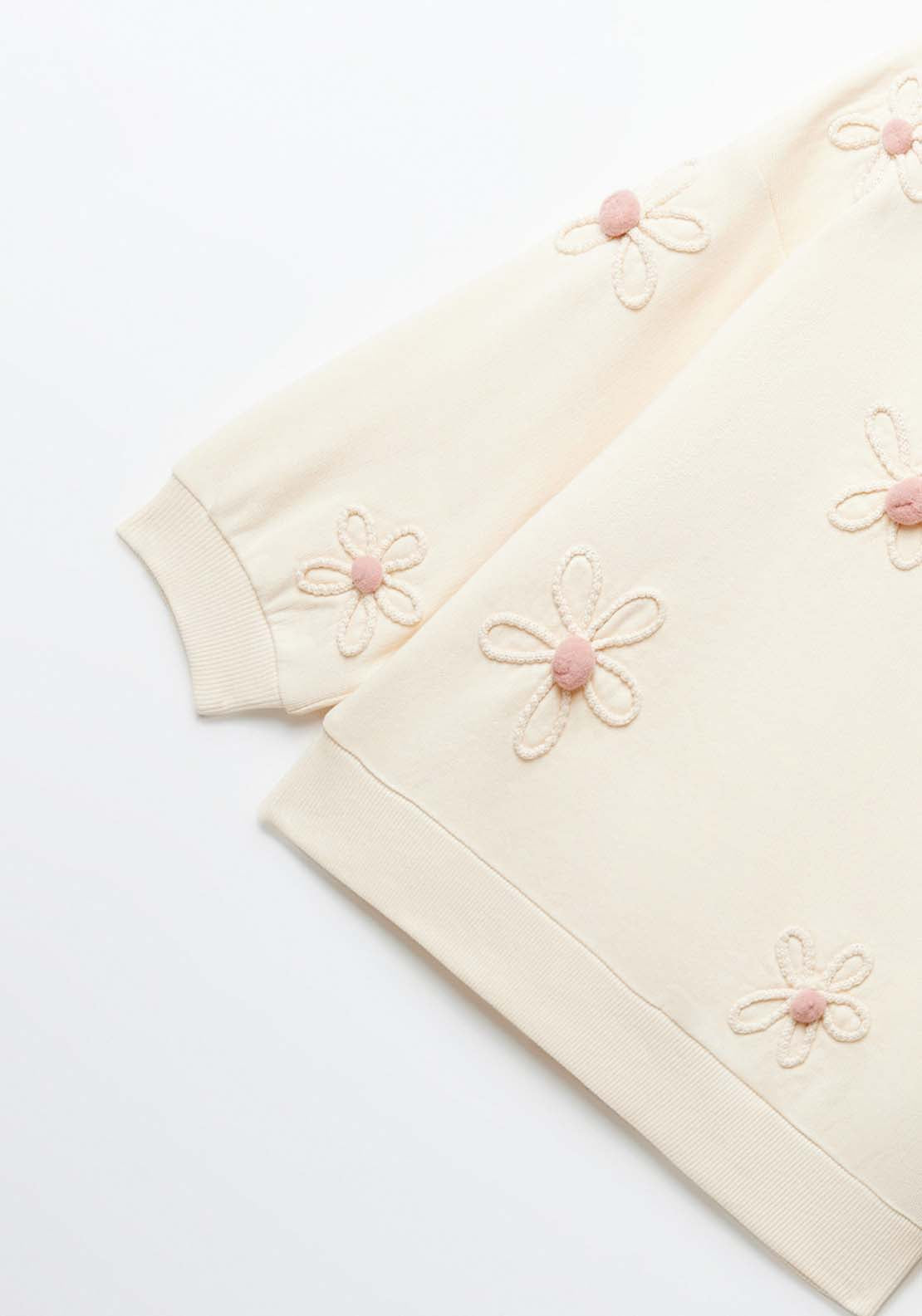 Sfera Flowers sweatshirt - Ivory 6 Shaws Department Stores