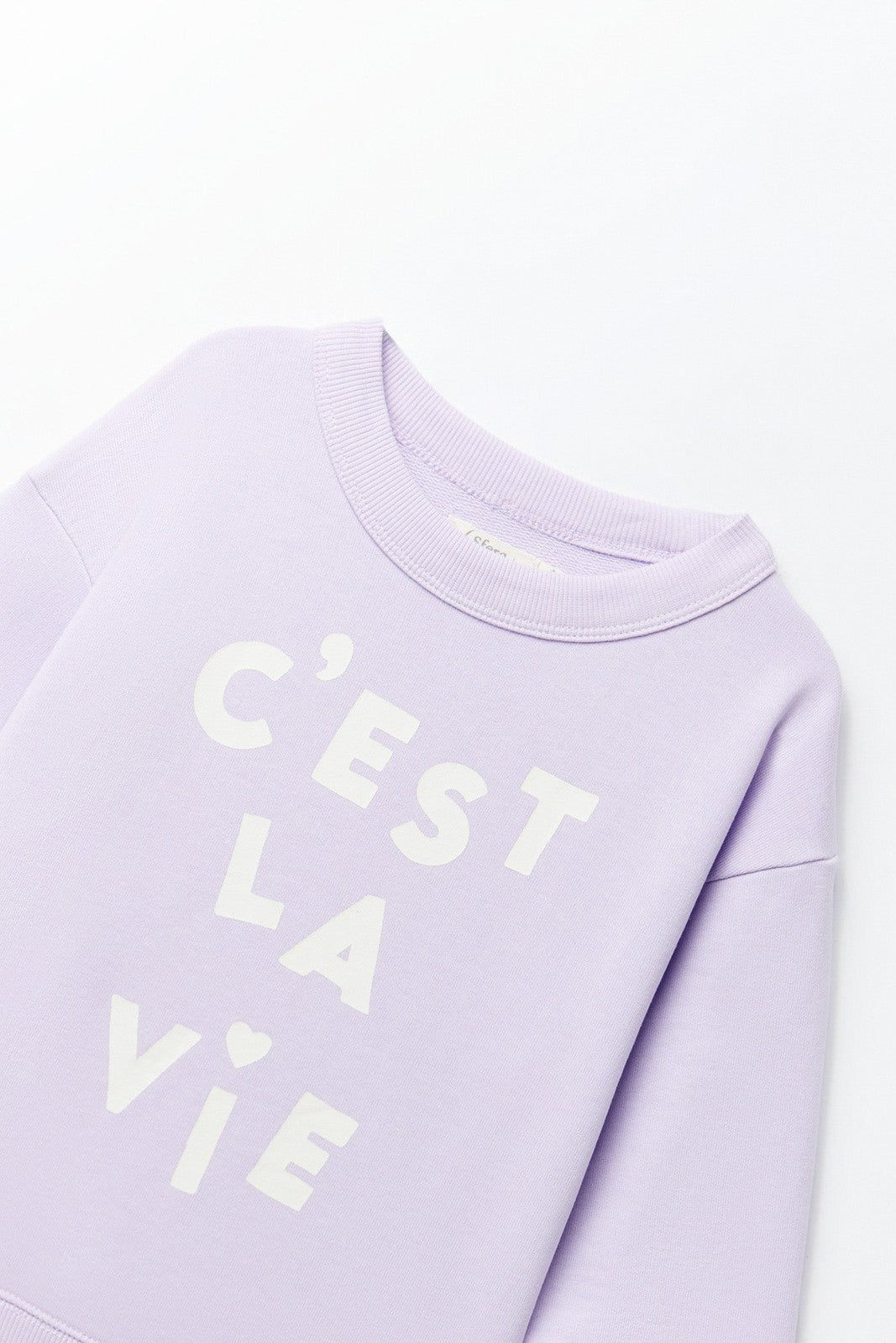 Sfera Placement print sweatshirt - Lilac 3 Shaws Department Stores