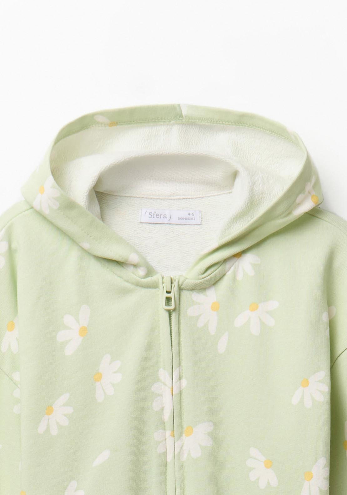 Dasiy Zip-up Sweatshirt - Green