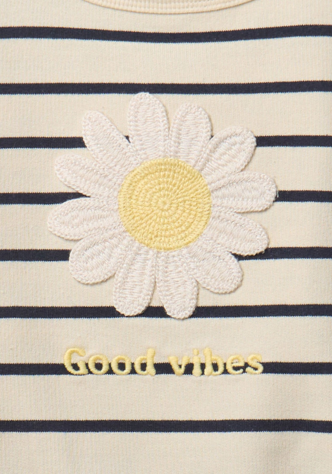 Floral Striped Sweatshirt - Cream