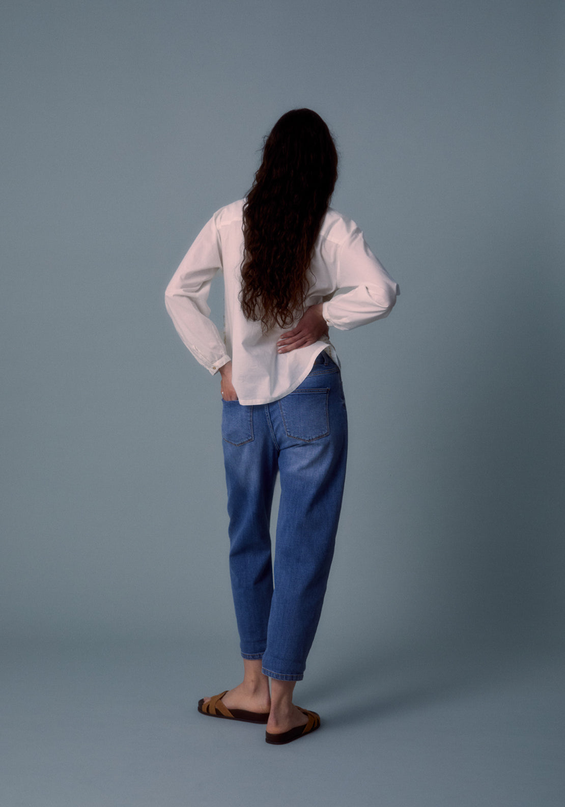 High Waisted Barrel Jeans - Medium Wash