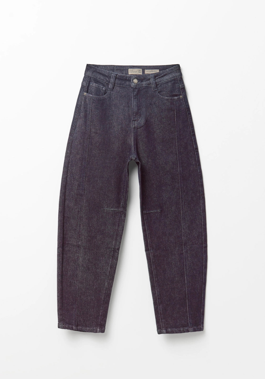 High Rise Barrel Jeans - Denim Rinse