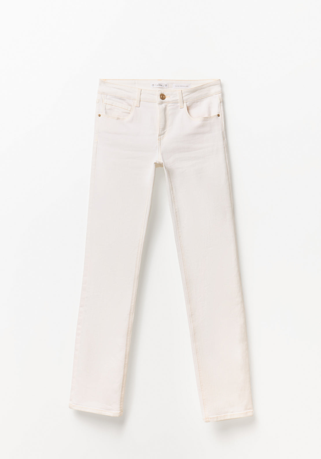 Slim Straight Jeans - White
