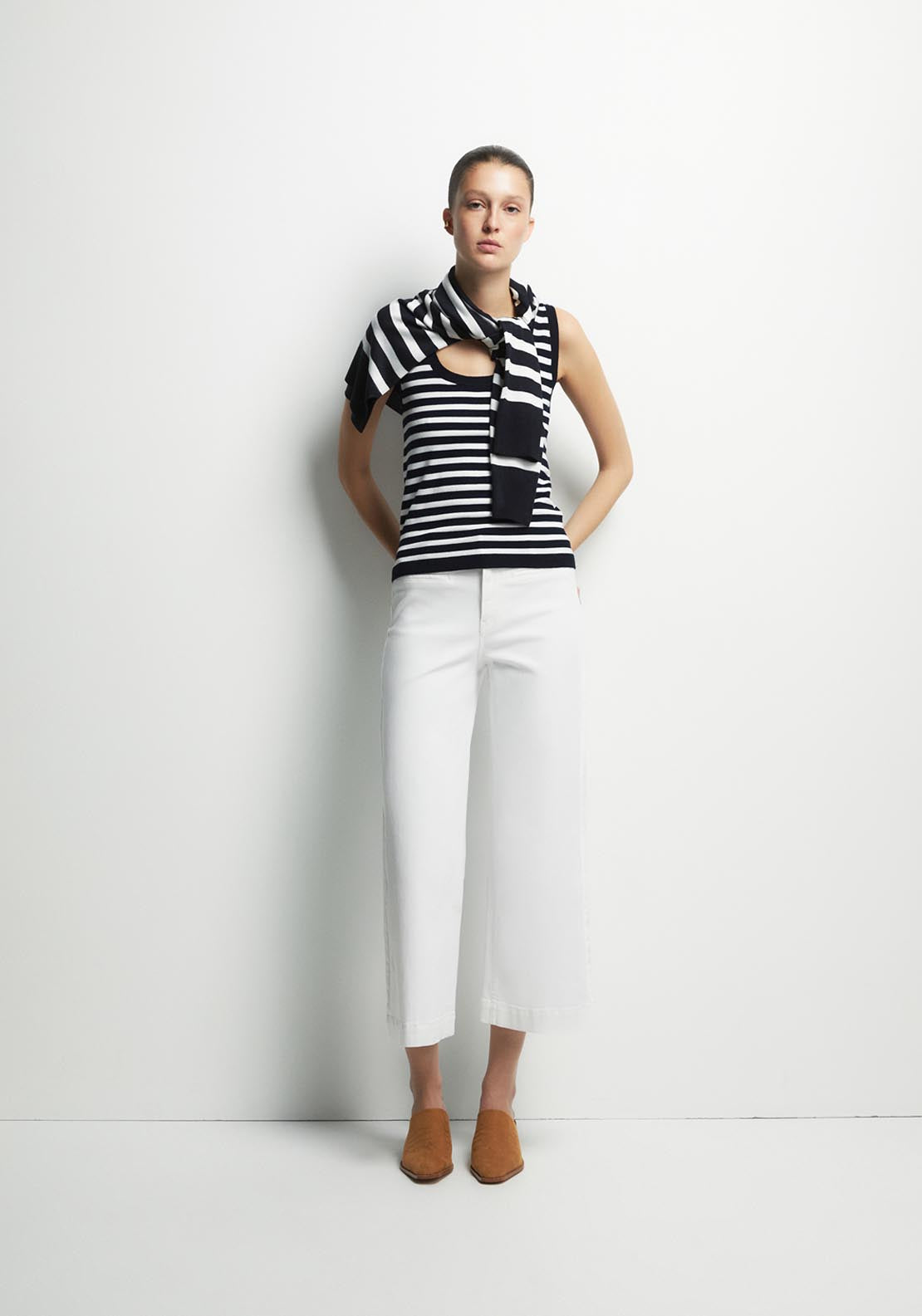 Culotte Jeans - White