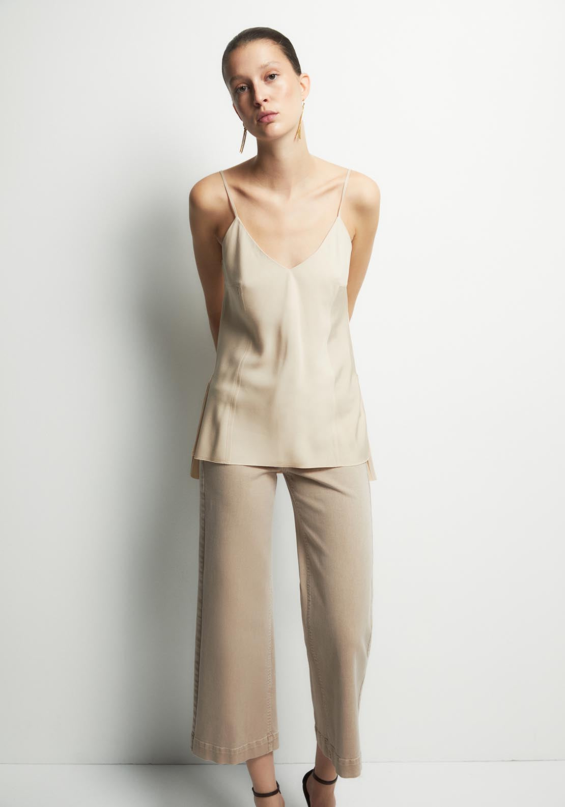 Culotte Jeans - Beige