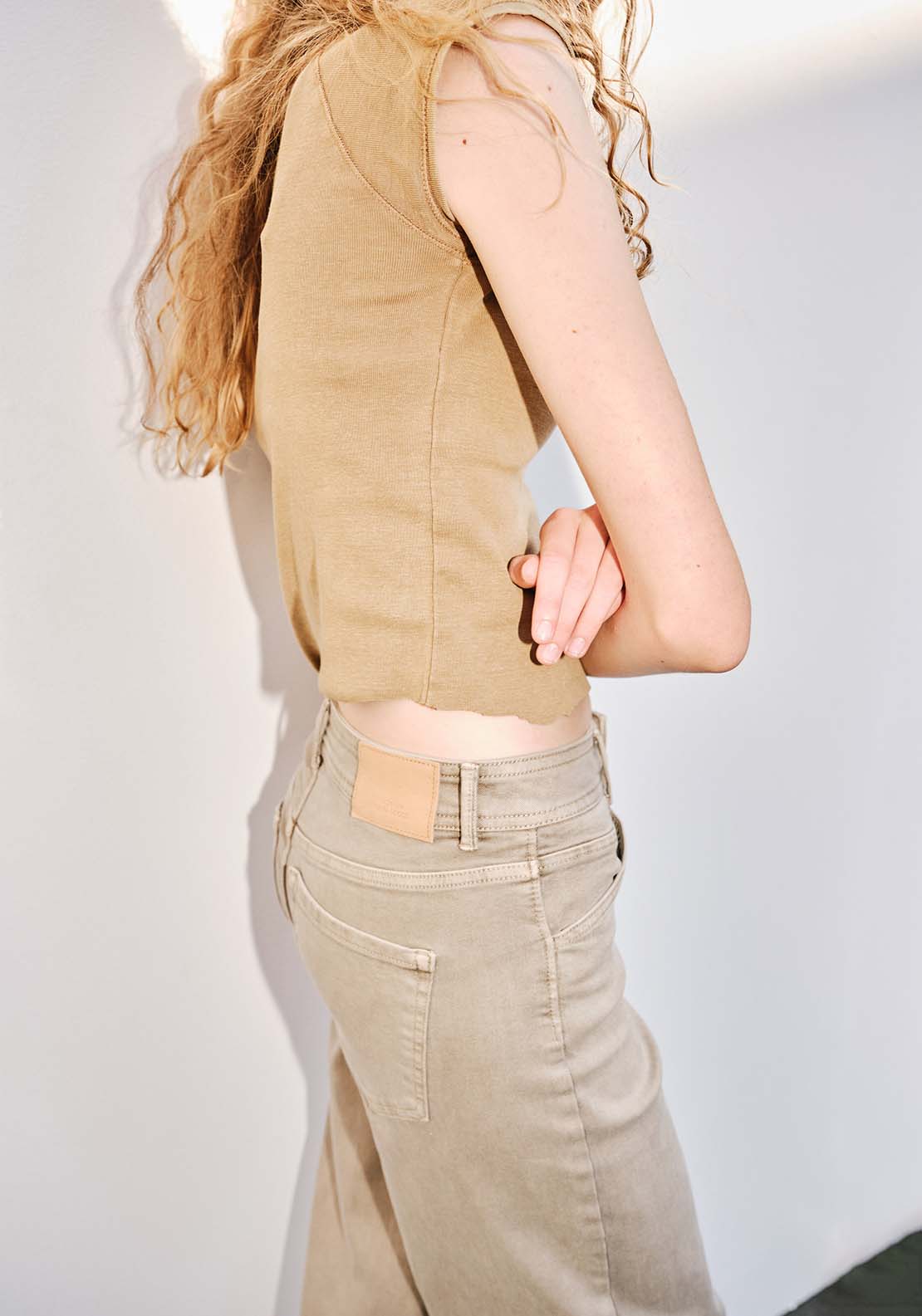 Sfera Slim-fit culotte jeans - Taupe 4 Shaws Department Stores