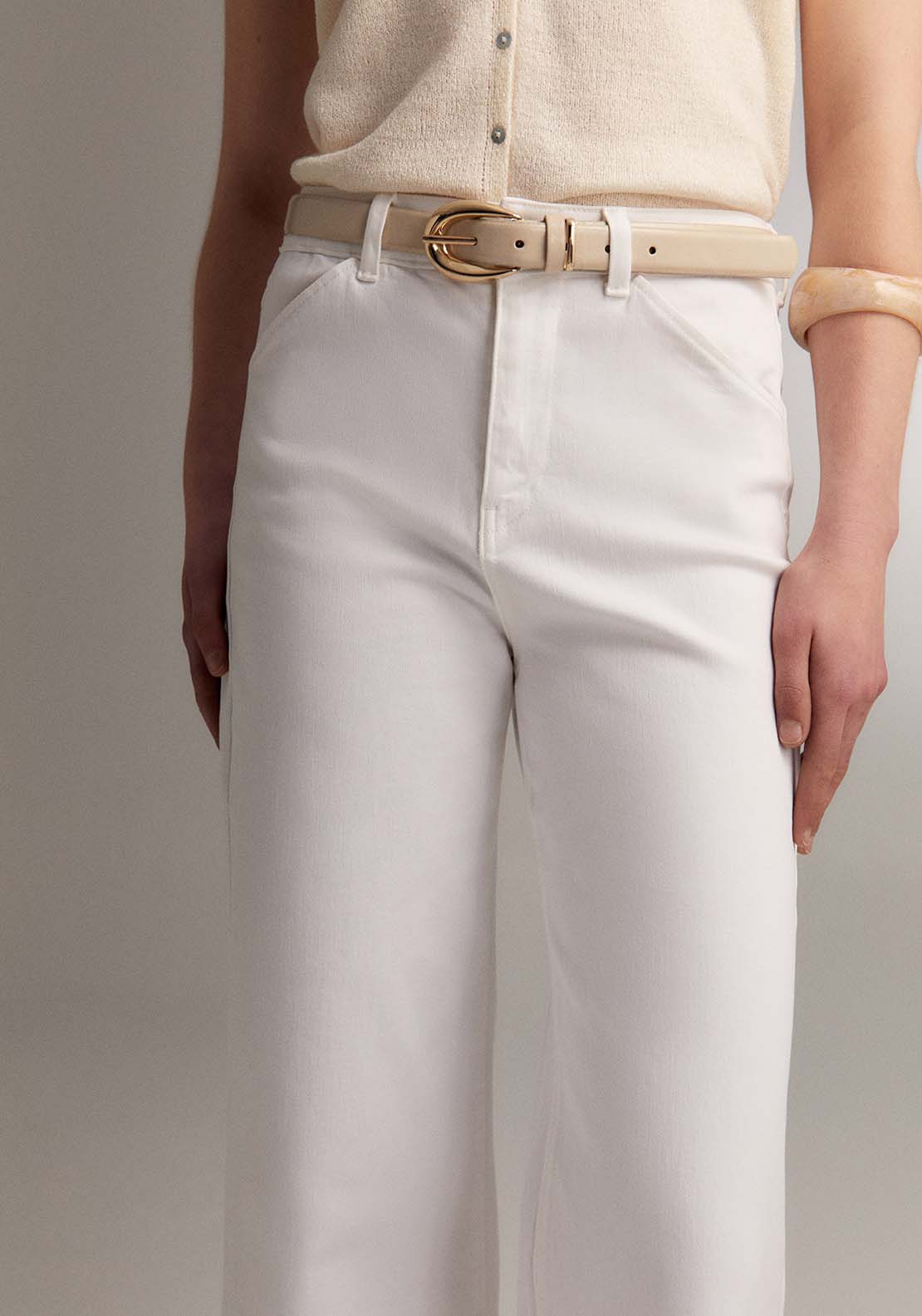 Sfera Slim-Fit Culotte Jeans - White 4 Shaws Department Stores