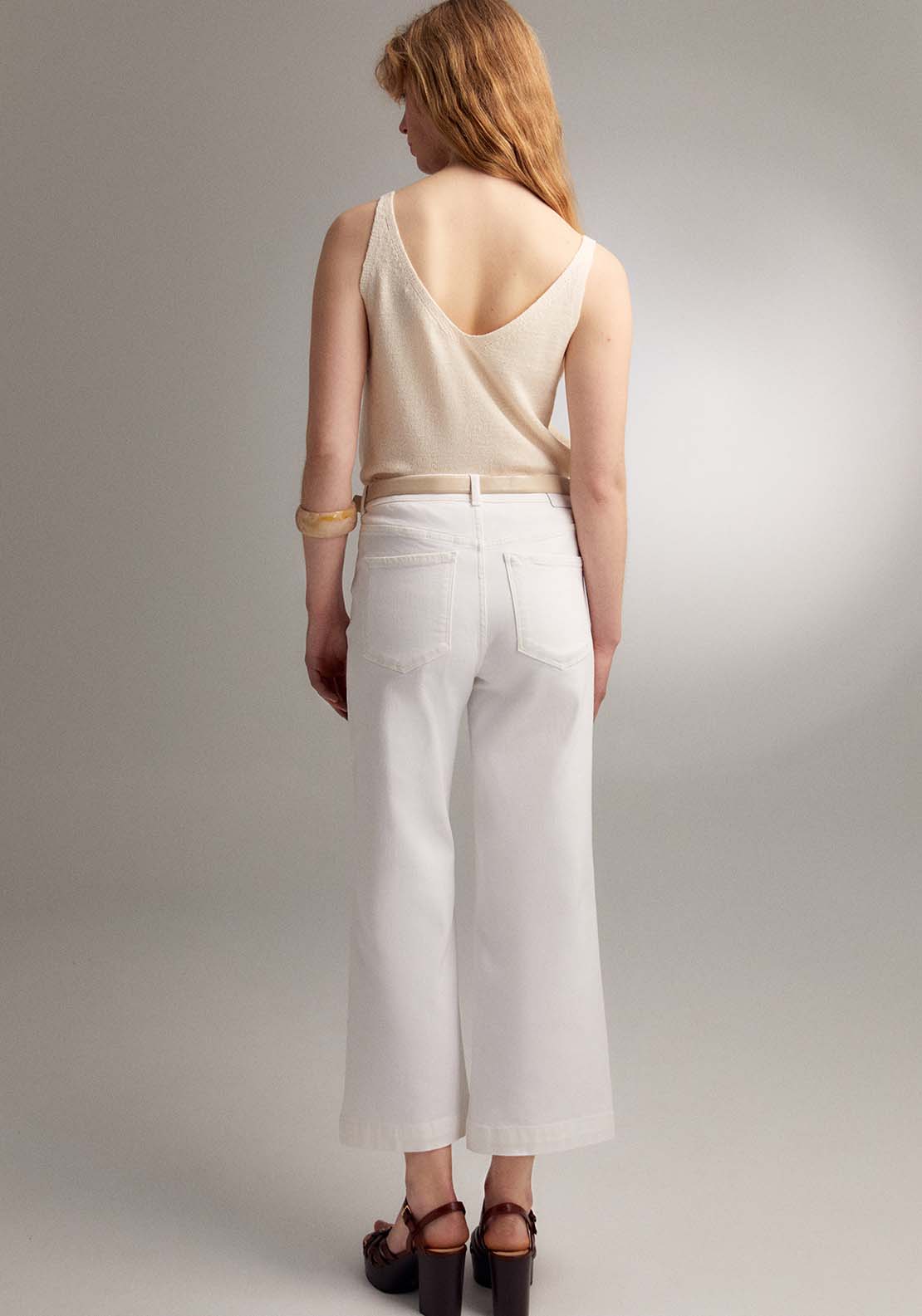 Sfera Slim-Fit Culotte Jeans - White 2 Shaws Department Stores