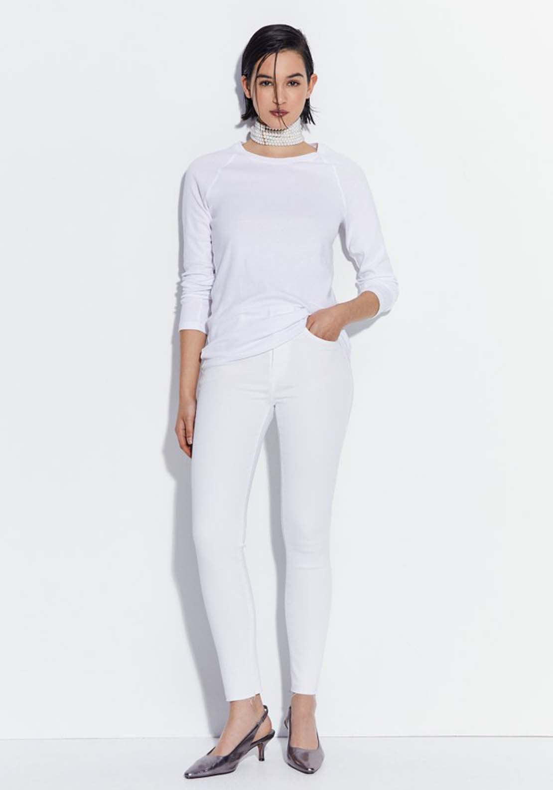 Sfera Ultra Slim High Rise Jeans - White 2 Shaws Department Stores