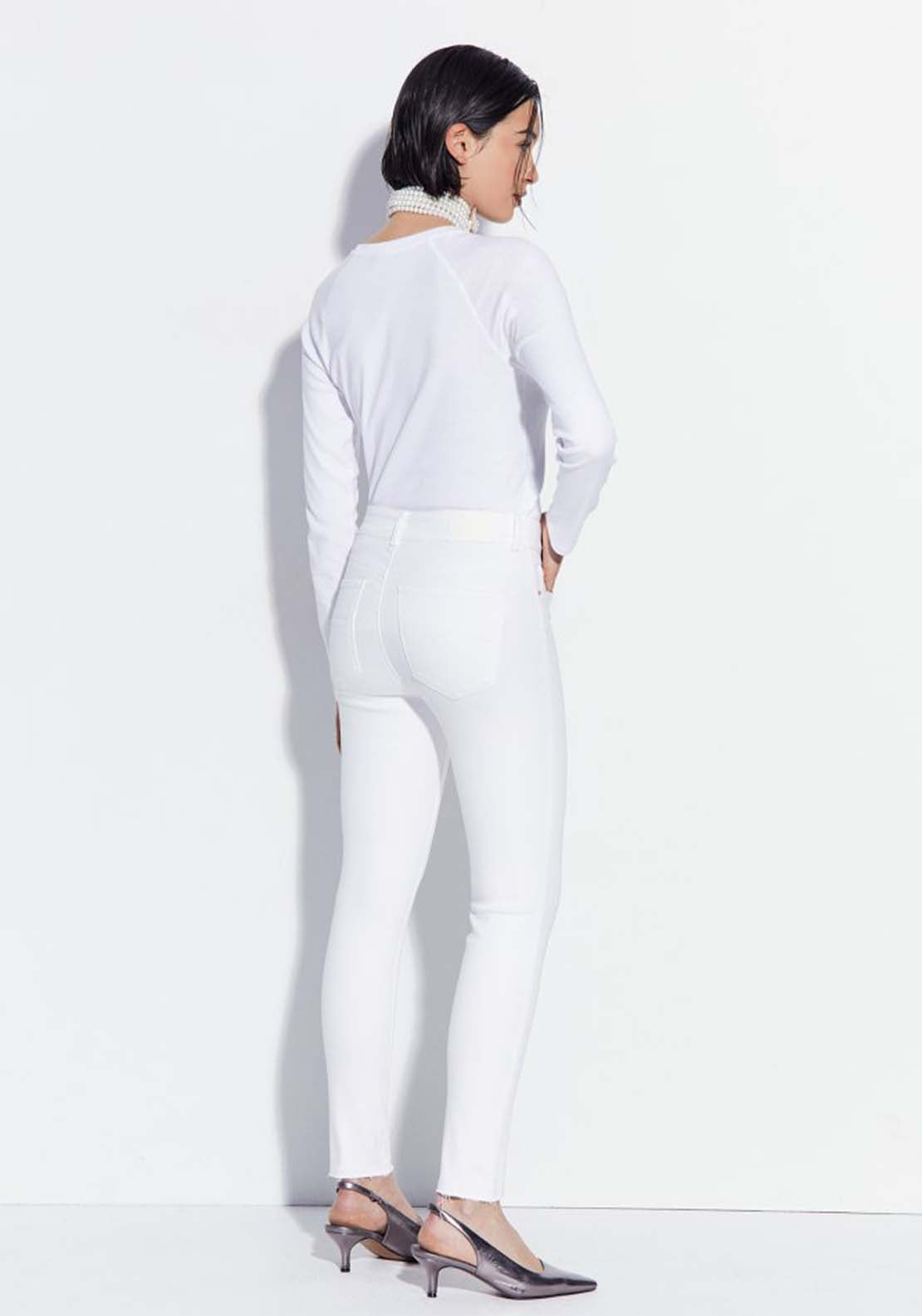 Sfera Ultra Slim High Rise Jeans - White 3 Shaws Department Stores