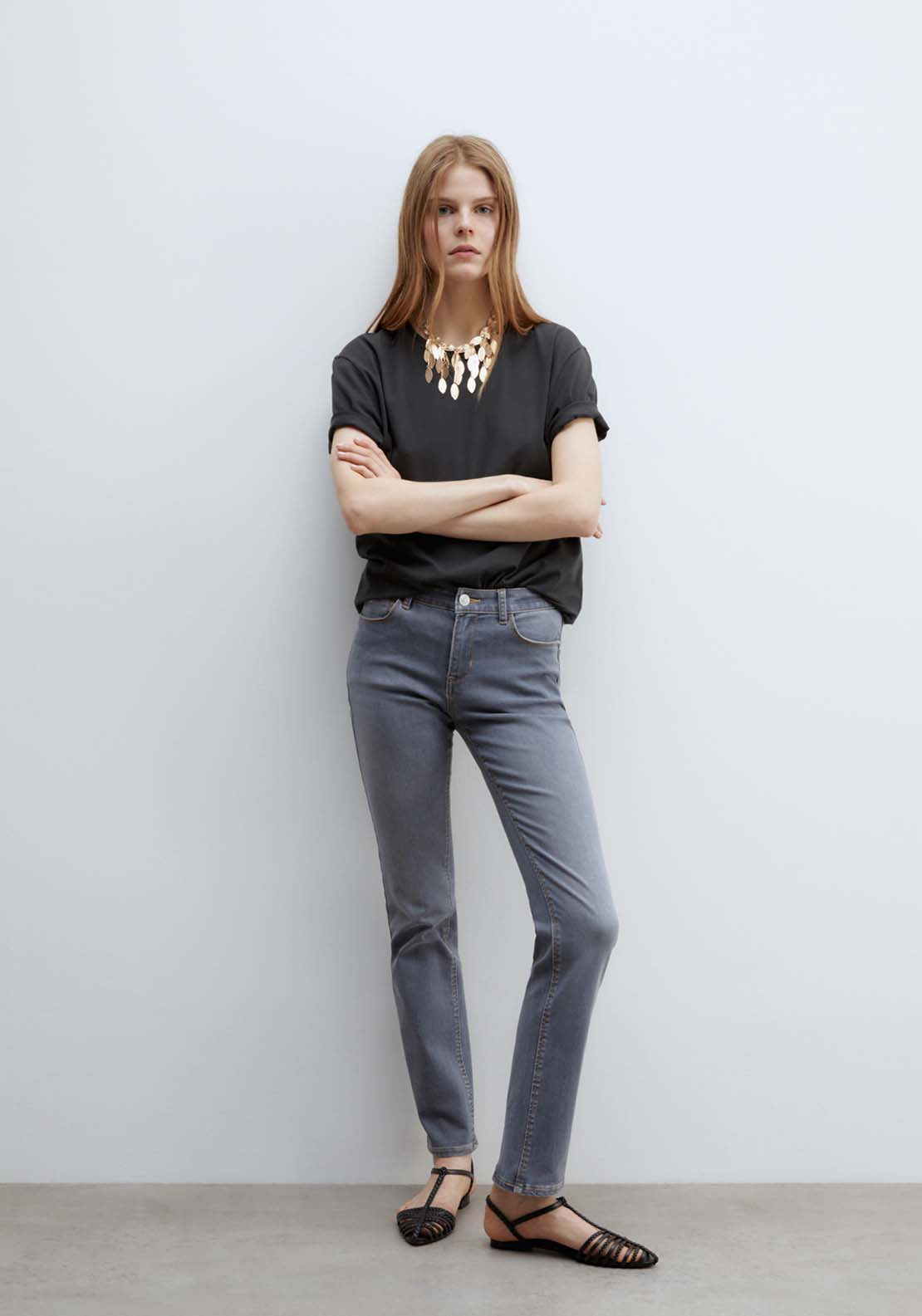 Sfera Basic straight-leg jeans - Medium Grey 2 Shaws Department Stores