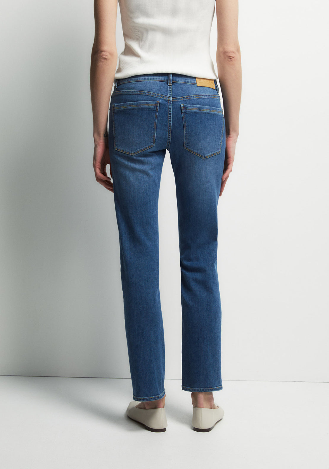 Slim Straight Jeans - Denim