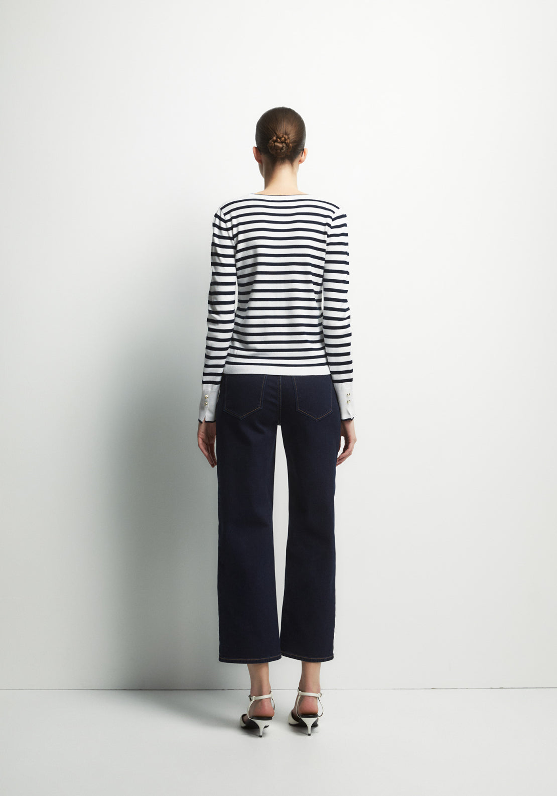 Sfera Wide Leg Ankle Jeans With Zip Fastening - Denim 2 Shaws Department Stores