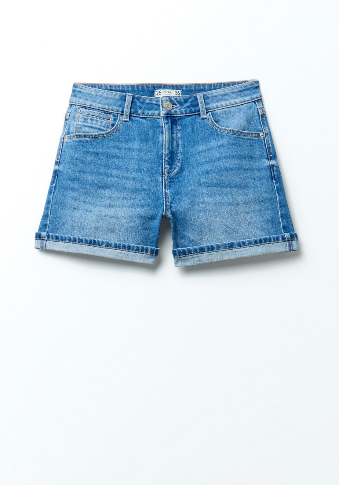 Sfera Denim Bermuda Shorts - Medium Wash 6 Shaws Department Stores