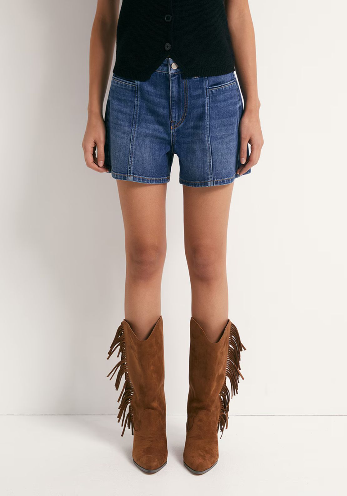 Sfera Relaxed Fit Denim Bermuda Shorts - Dark Blue 1 Shaws Department Stores