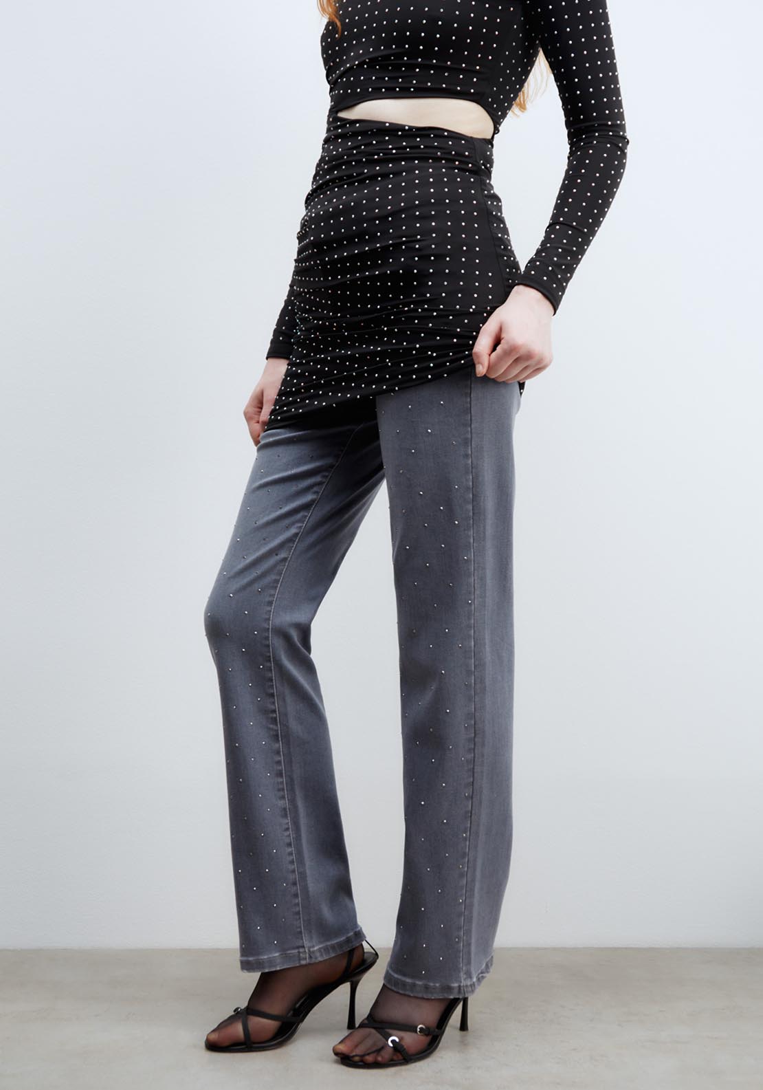 Sfera Studs regular-fit jeans - Grey 4 Shaws Department Stores