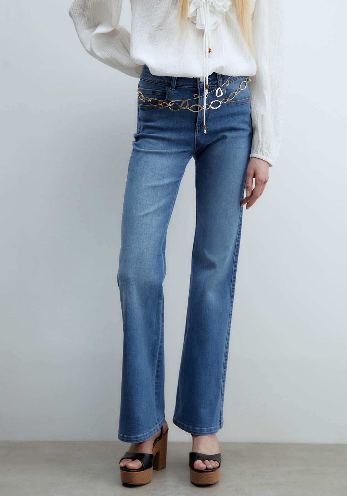 Sfera Slim-Fit Flared Jeans - Medium Wash 3 Shaws Department Stores