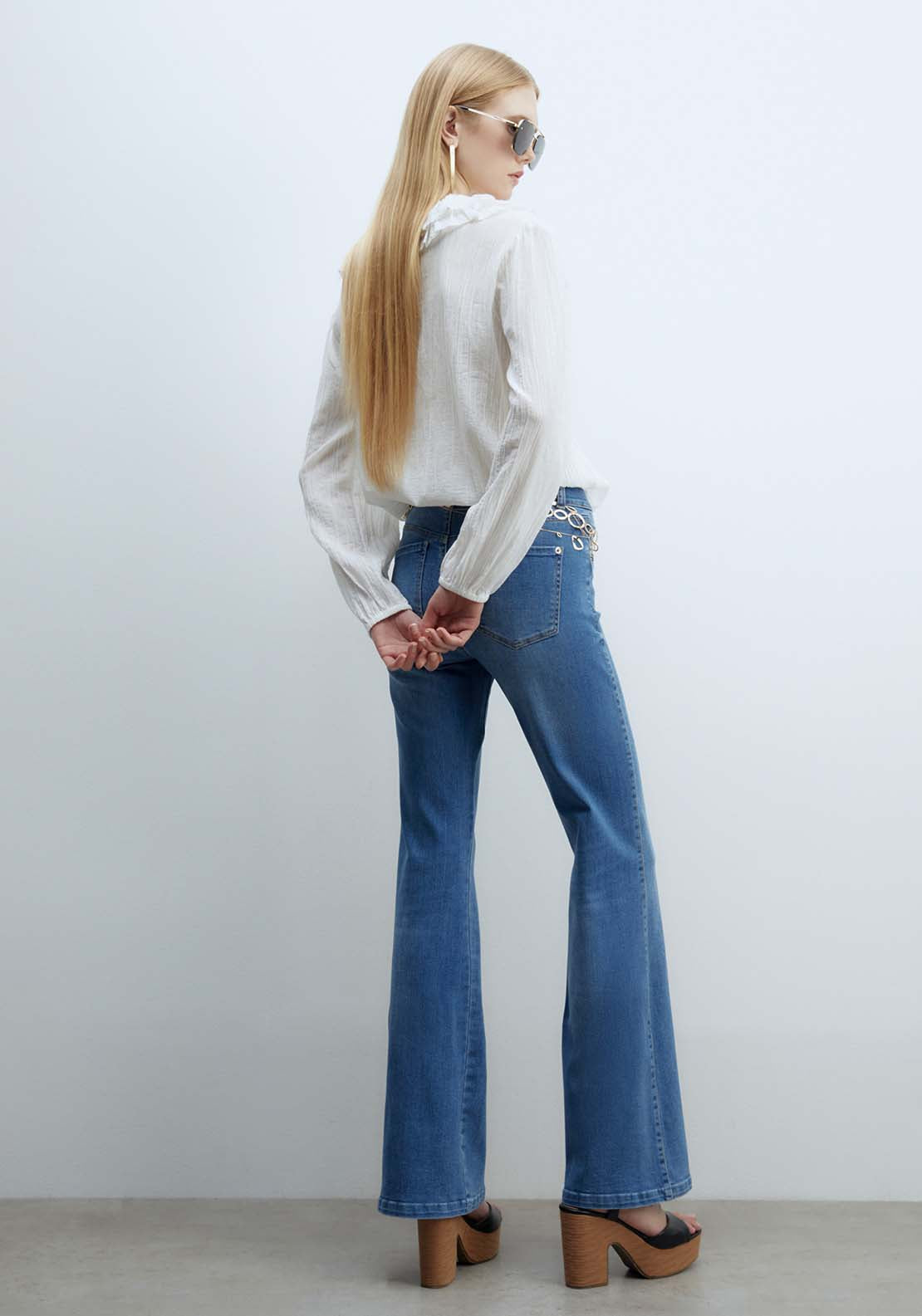 Sfera Slim-Fit Flared Jeans - Medium Wash 6 Shaws Department Stores