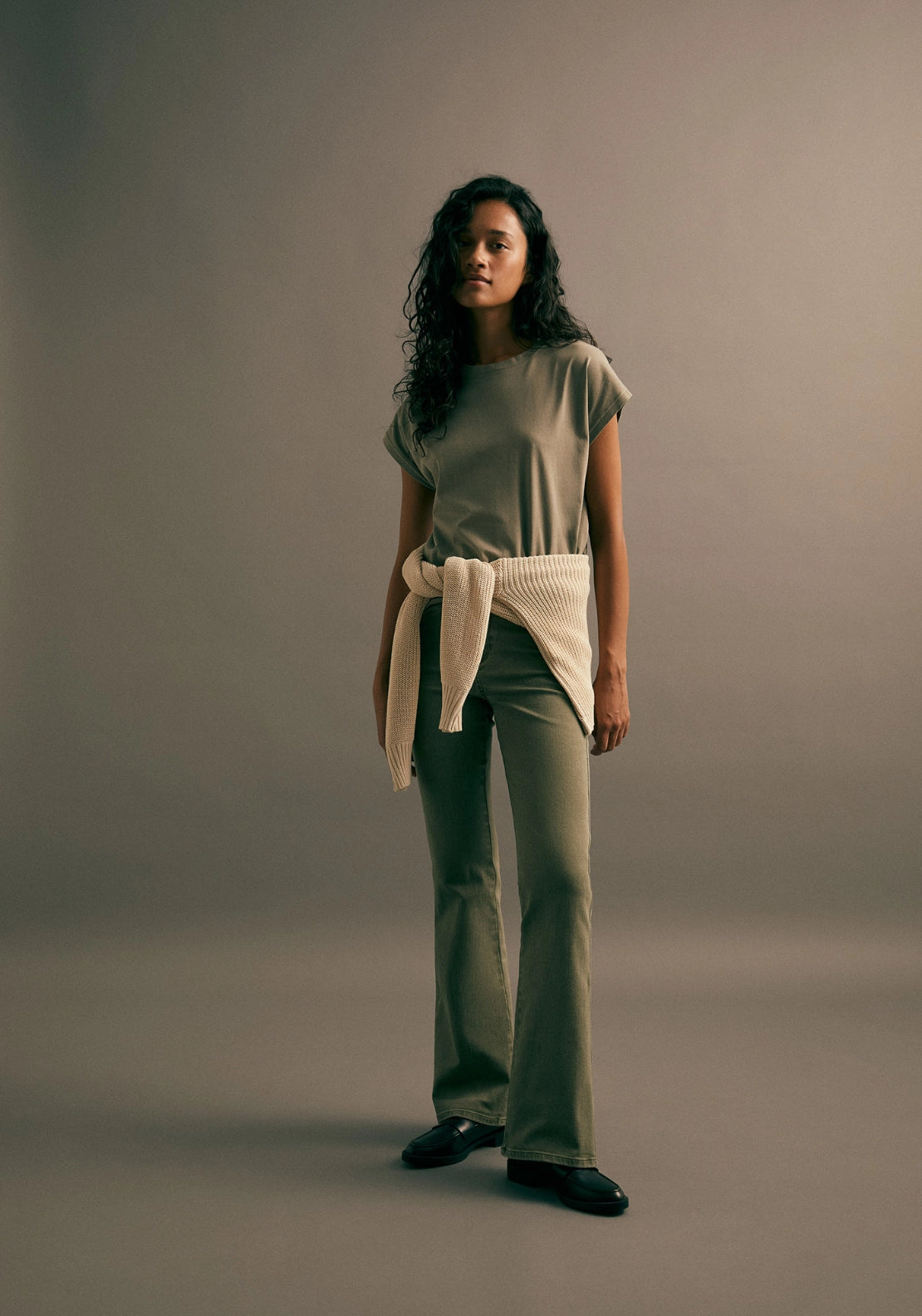 Bootcut Jeans - Beige